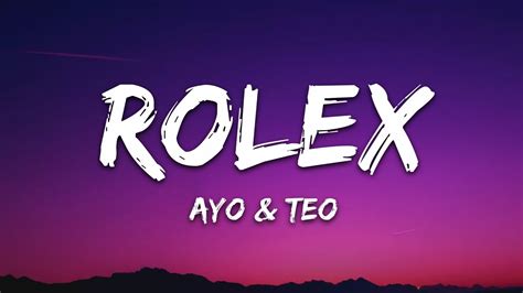 polso rolex canzone|ayo and teo rolex.